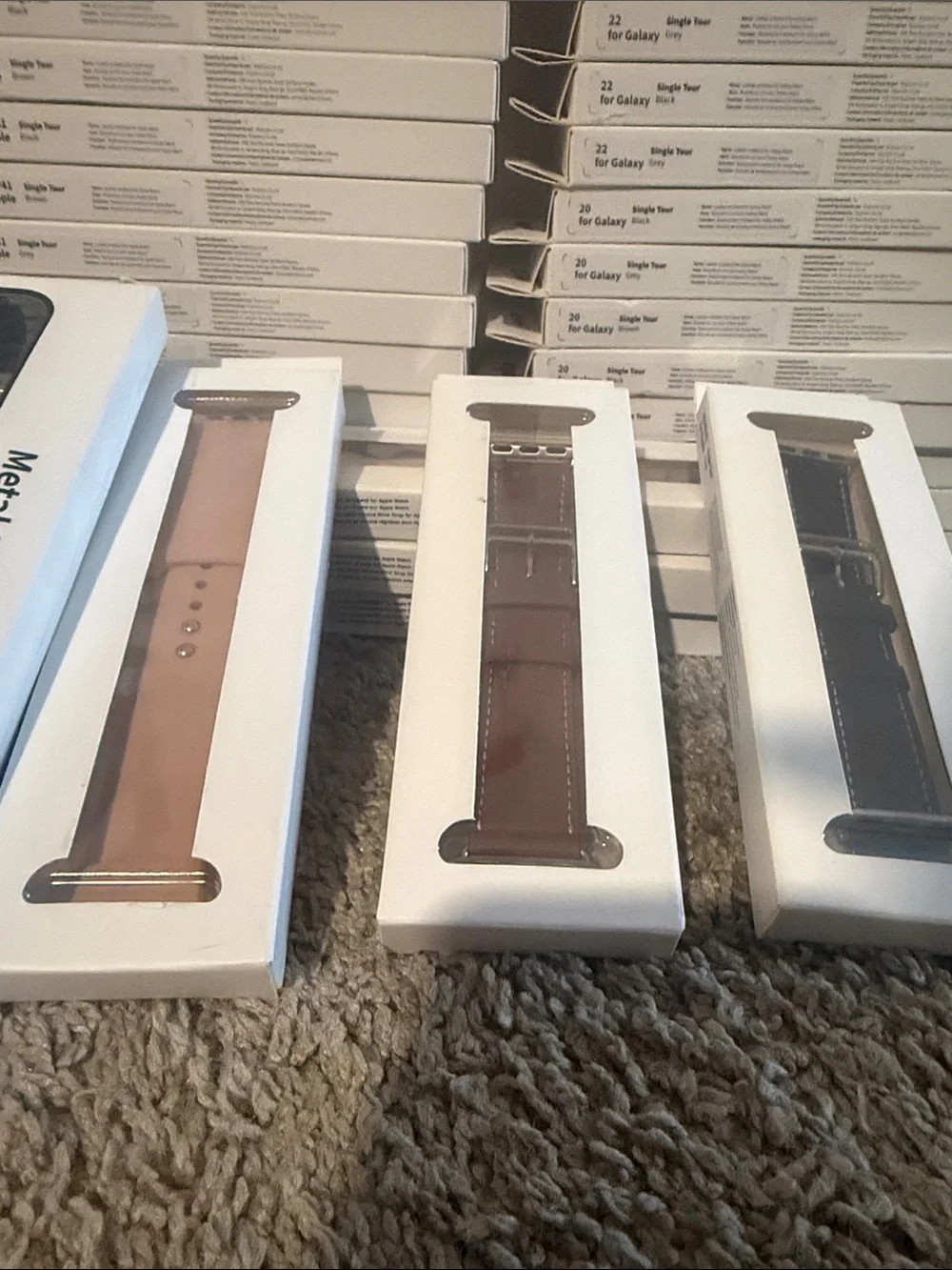 60+ Assorted Replacement Watch Bands Metal and Leather Styles- Apple and Samsung